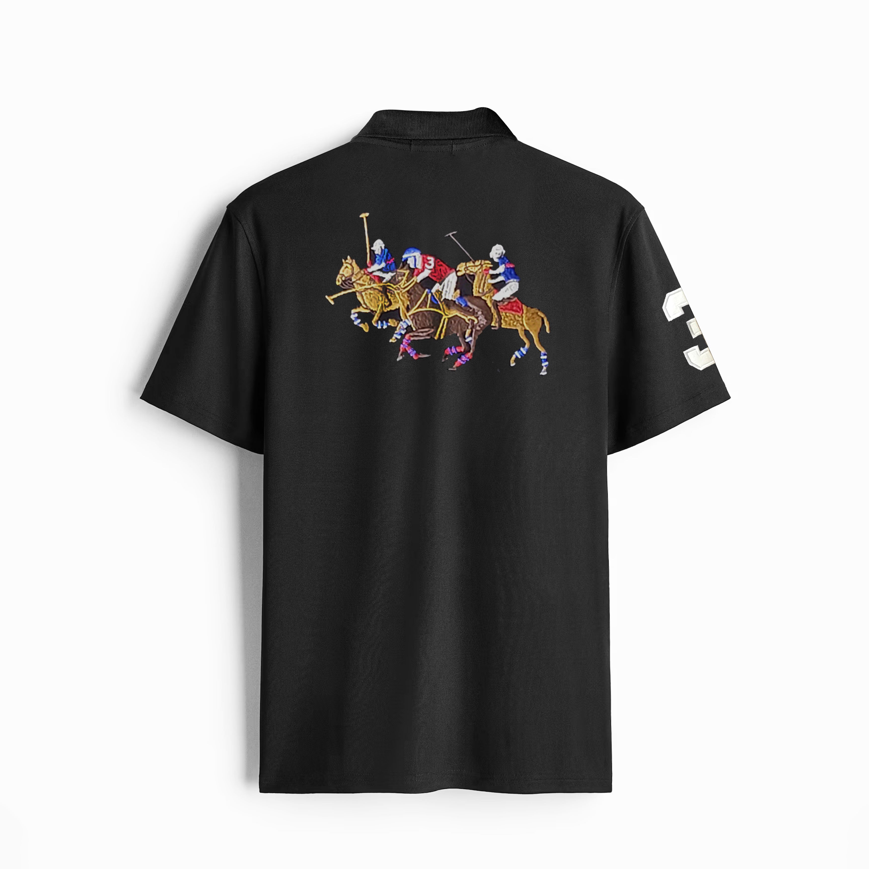3 Houses Polo Shirt Black 1