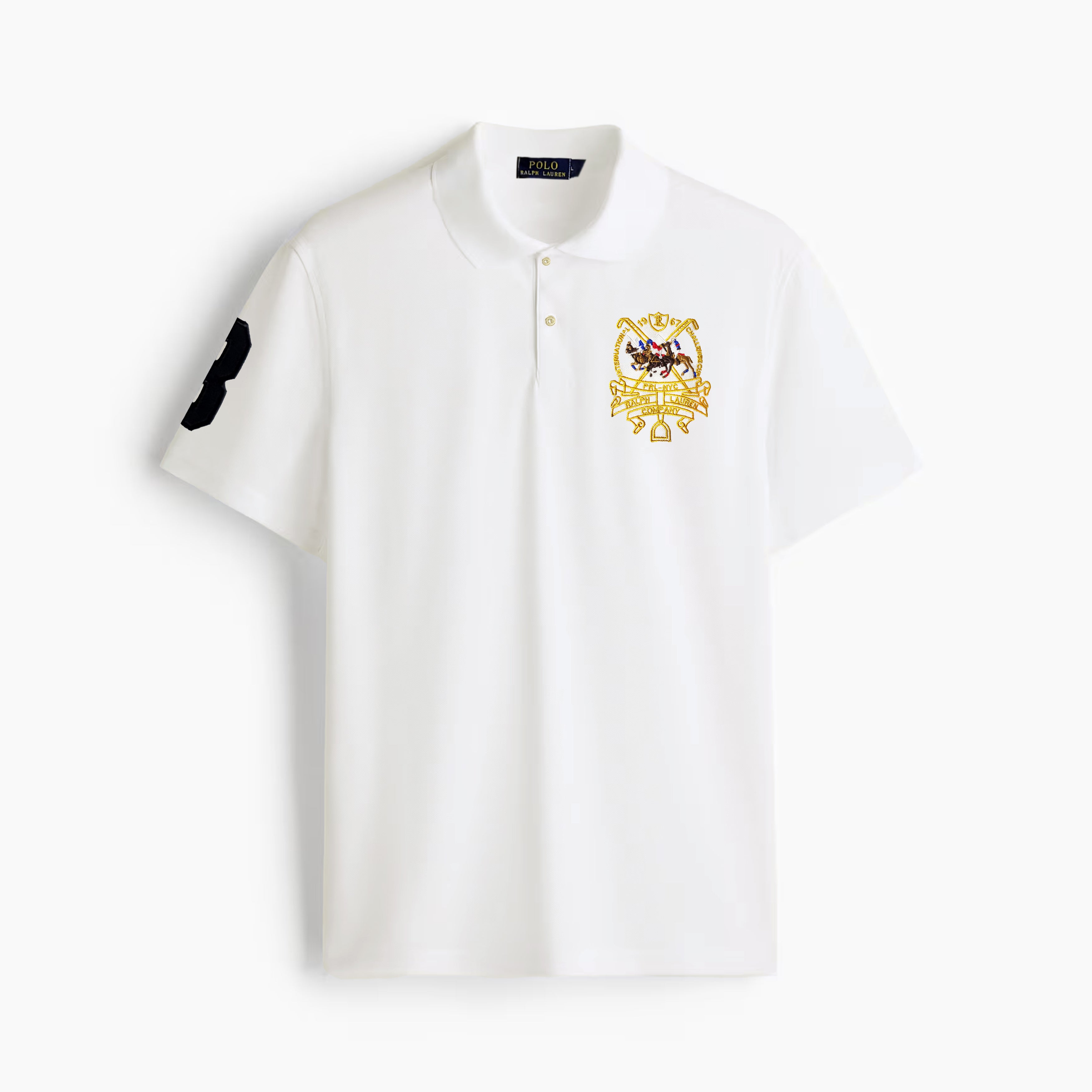 RL Premium Tripple Pony Polo White 1