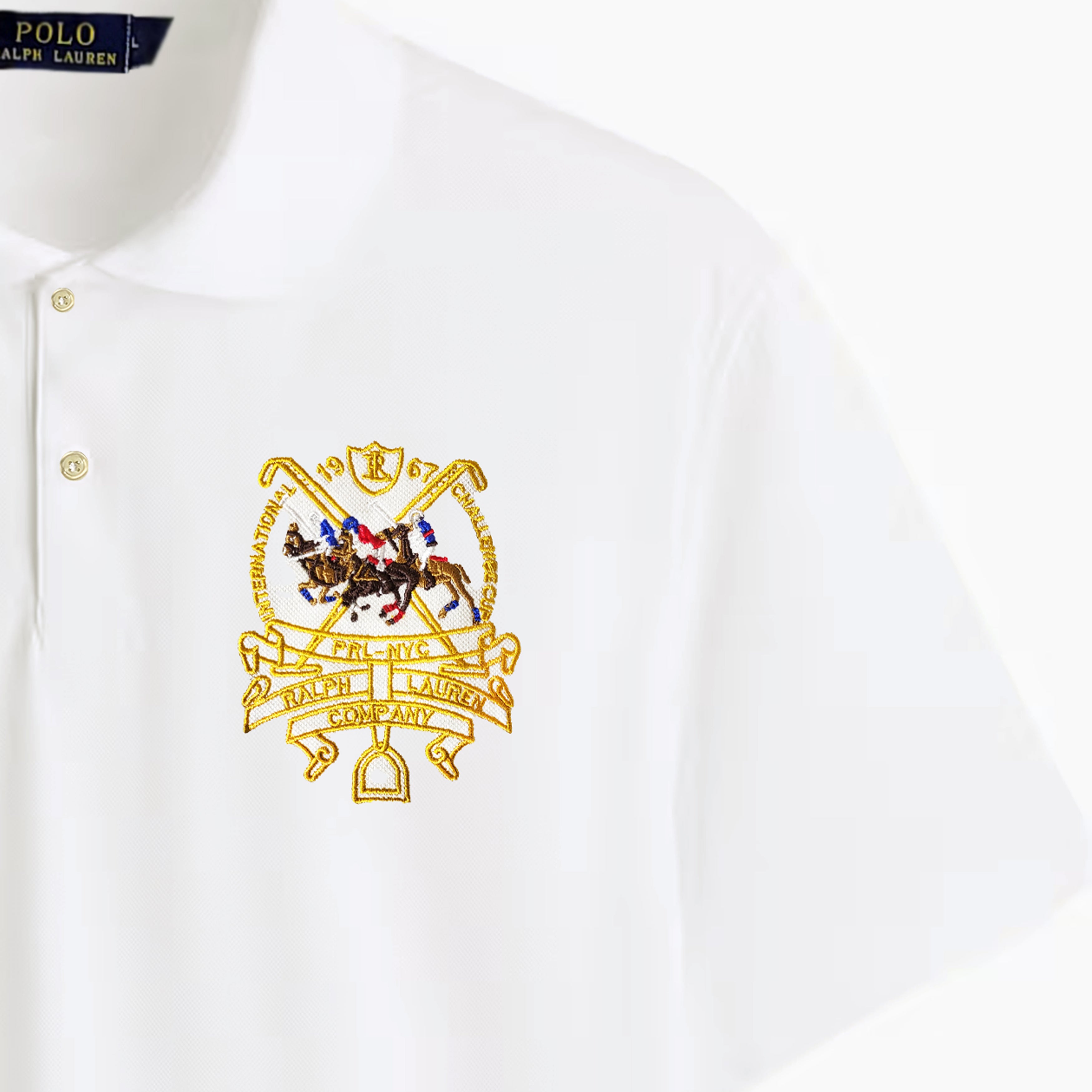 RL Premium Tripple Pony Polo White 1
