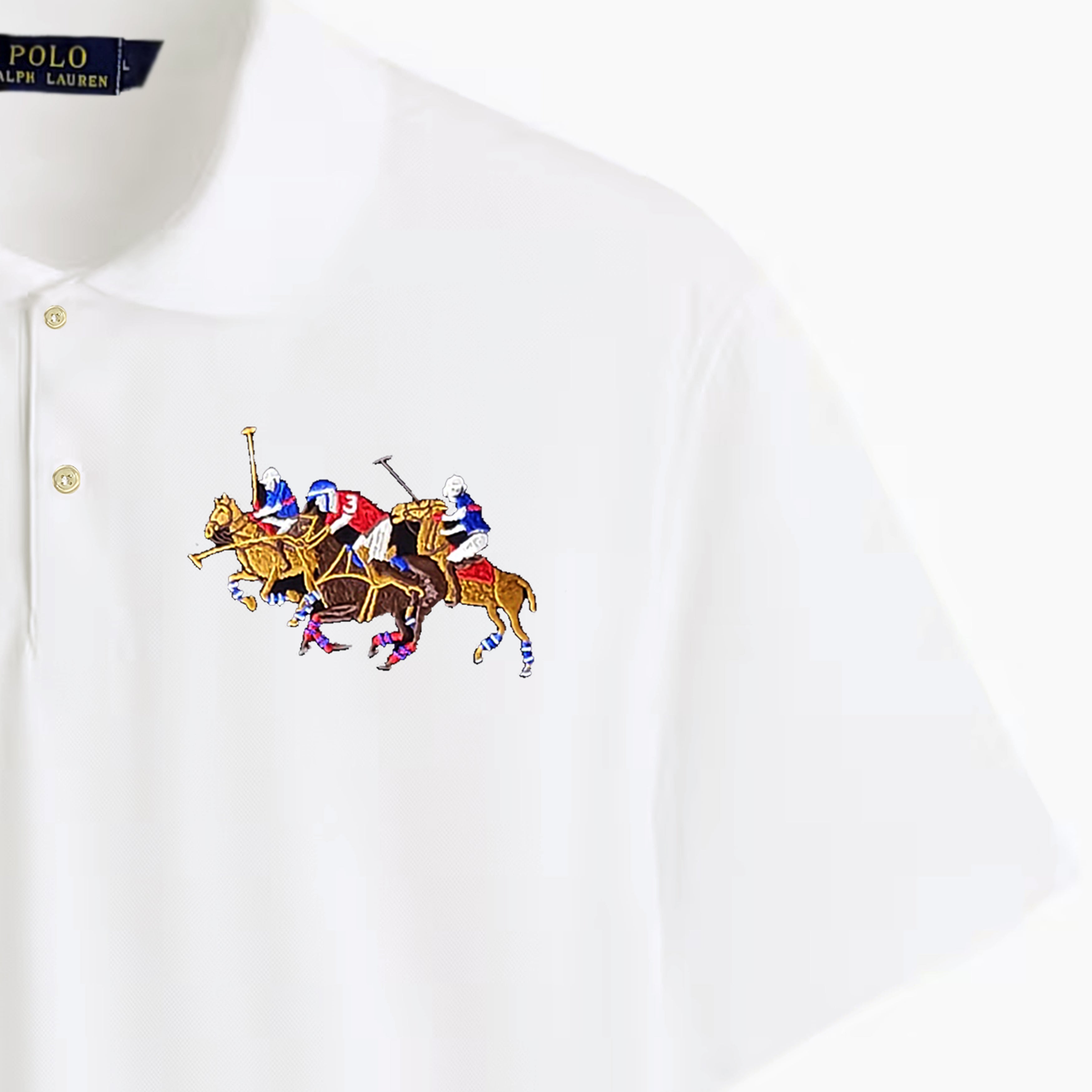 3 Houses Polo Shirt White 1