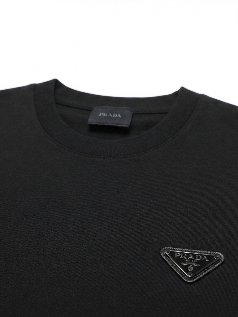 Prada metal triangle