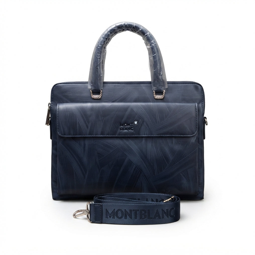 Montblanc BLUE brushstroke pattern