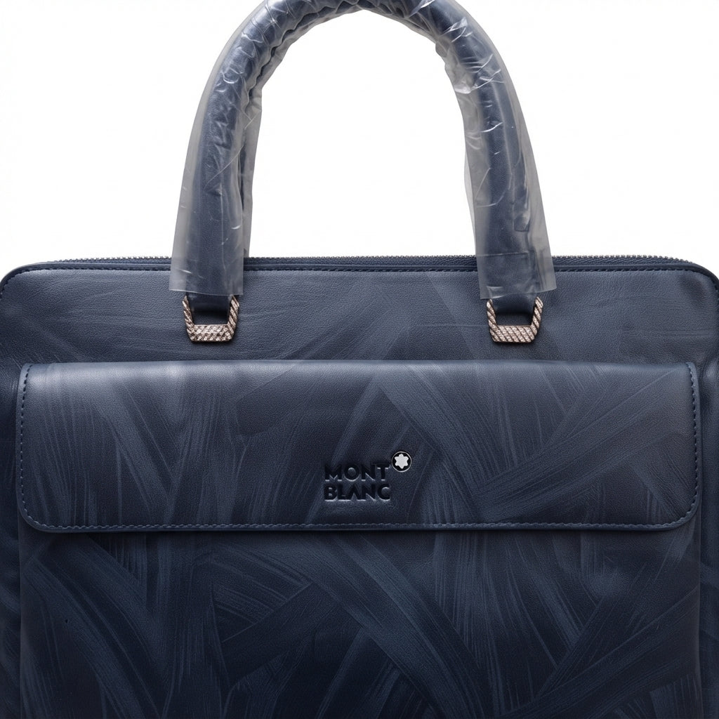 Montblanc BLUE brushstroke pattern