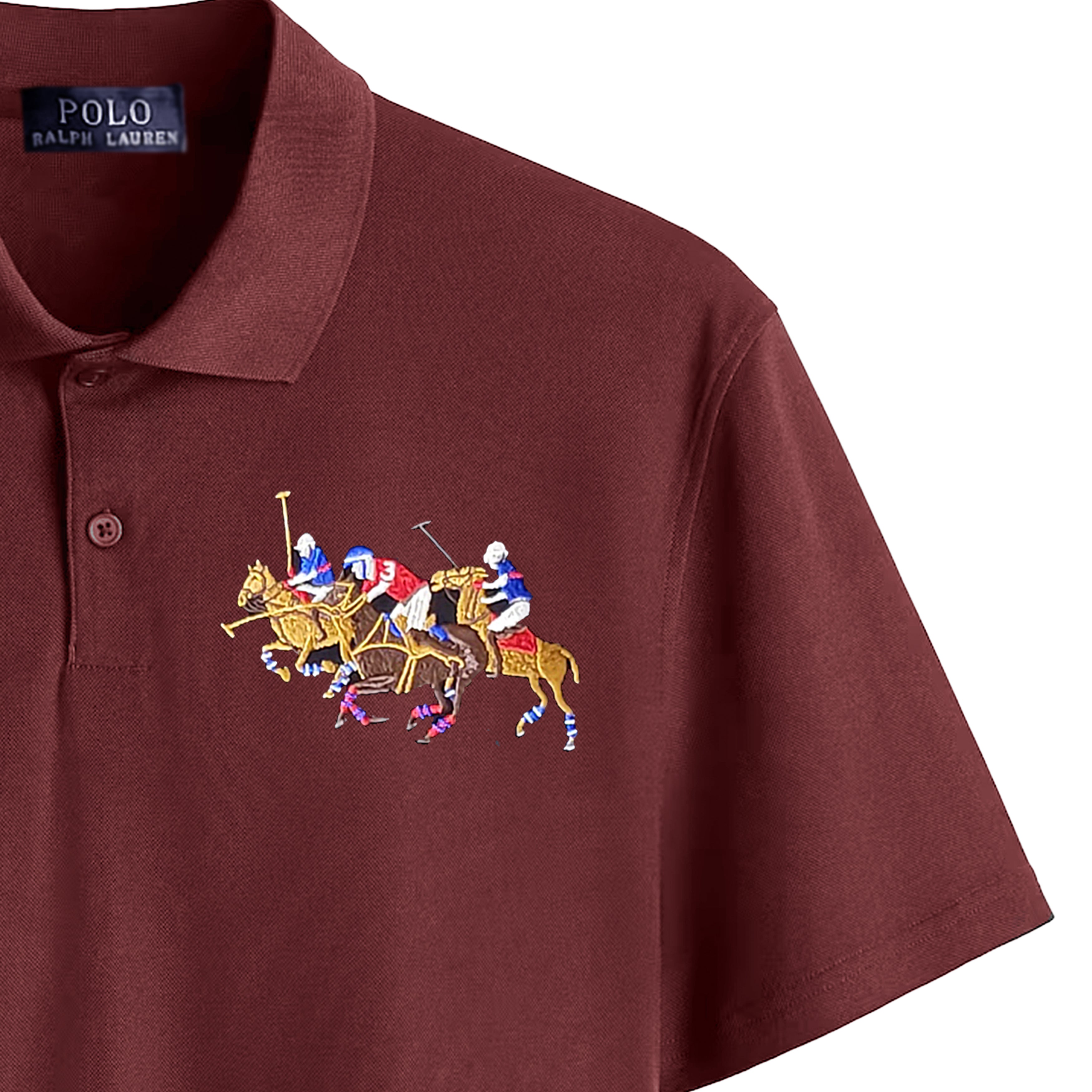 3 Houses Polo Shirt Mehroon 1