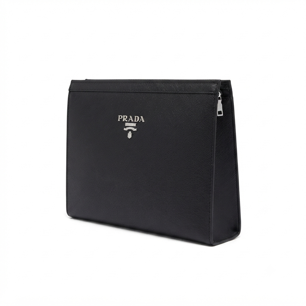 Prada Saffiano leather clutch