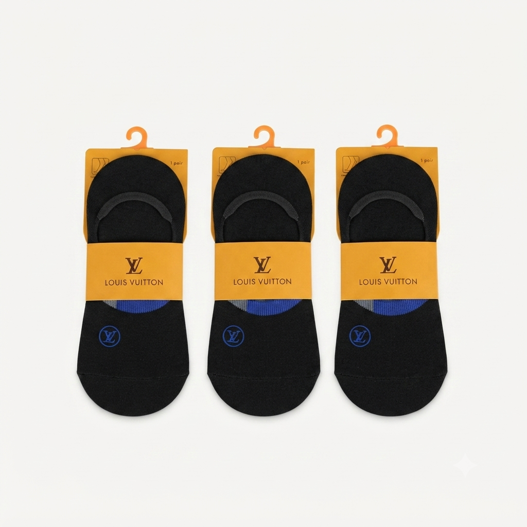 louis vuttion blue embroidered LV logo