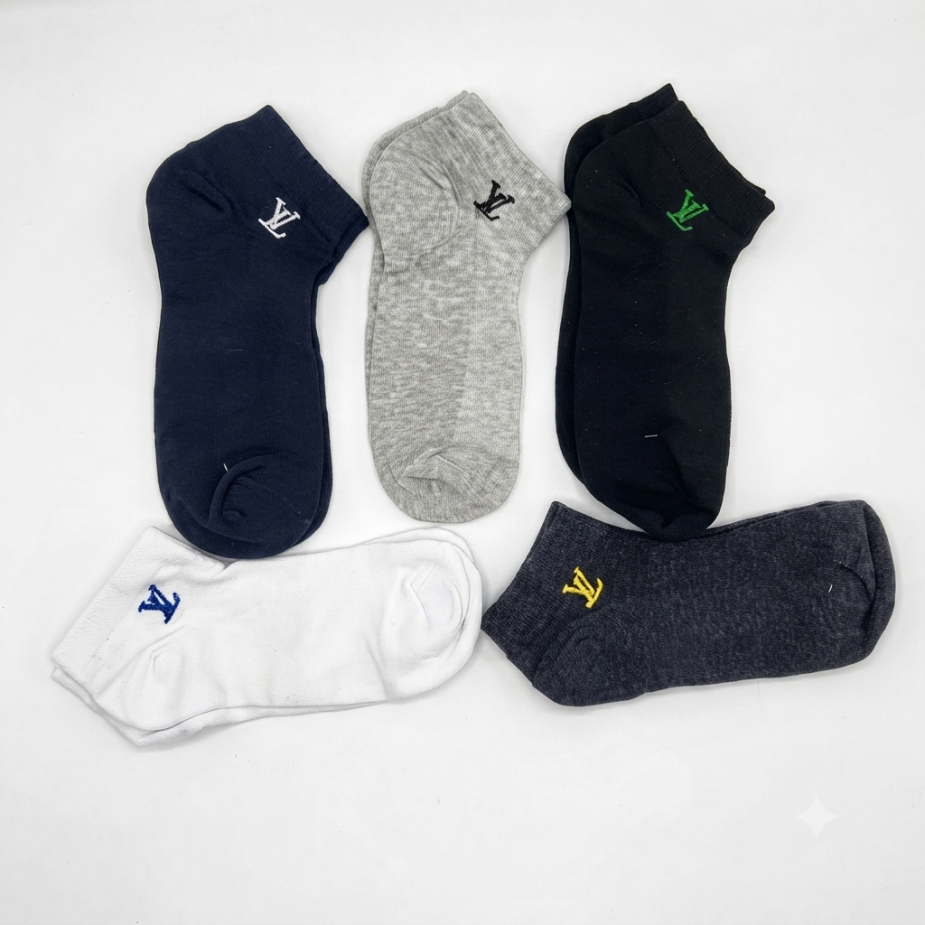 Louis Vuitton initials logo five-pair set