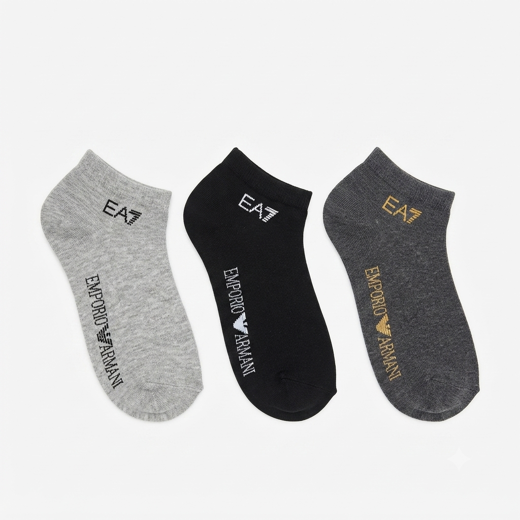 Emporio Armani initials logo five-pair set