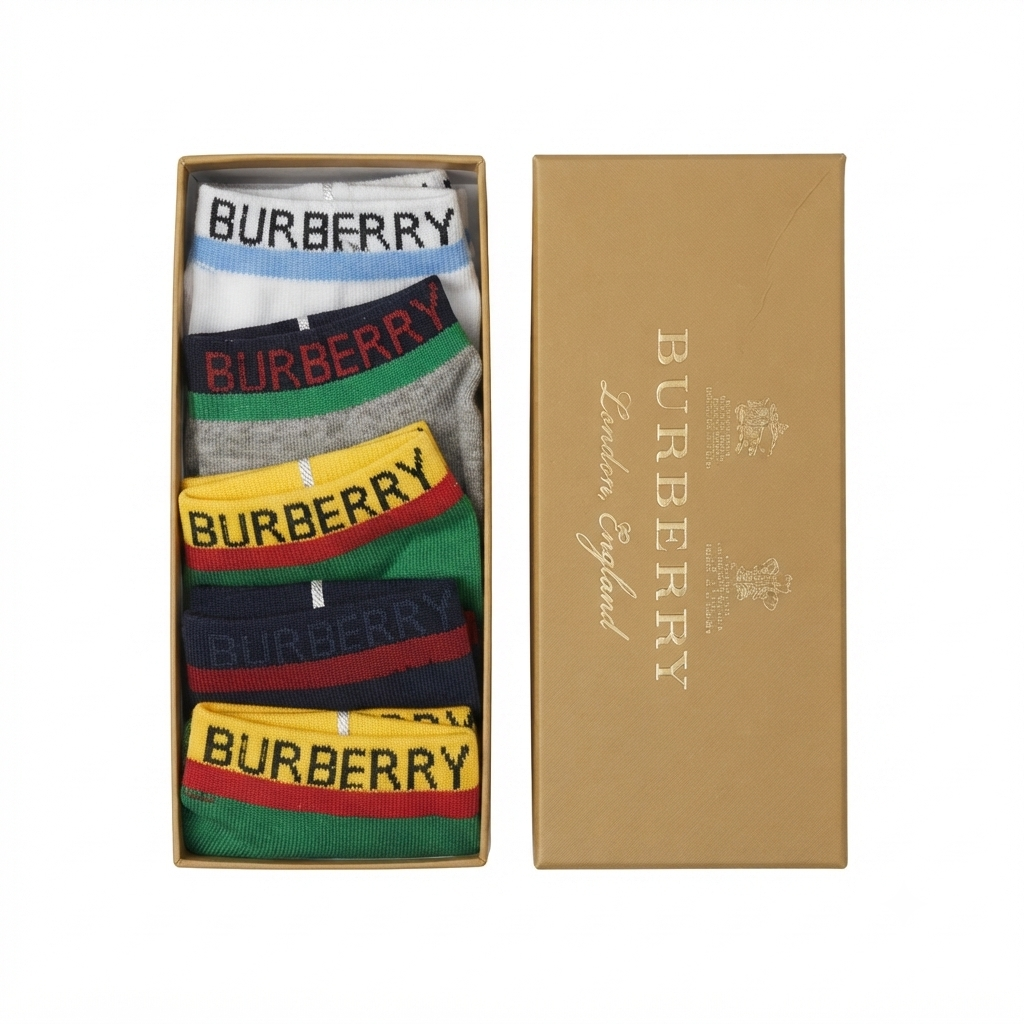 Burberry initials logo five-pair set
