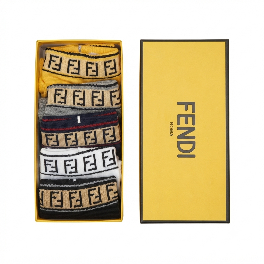 fendi initials logo five-pair set