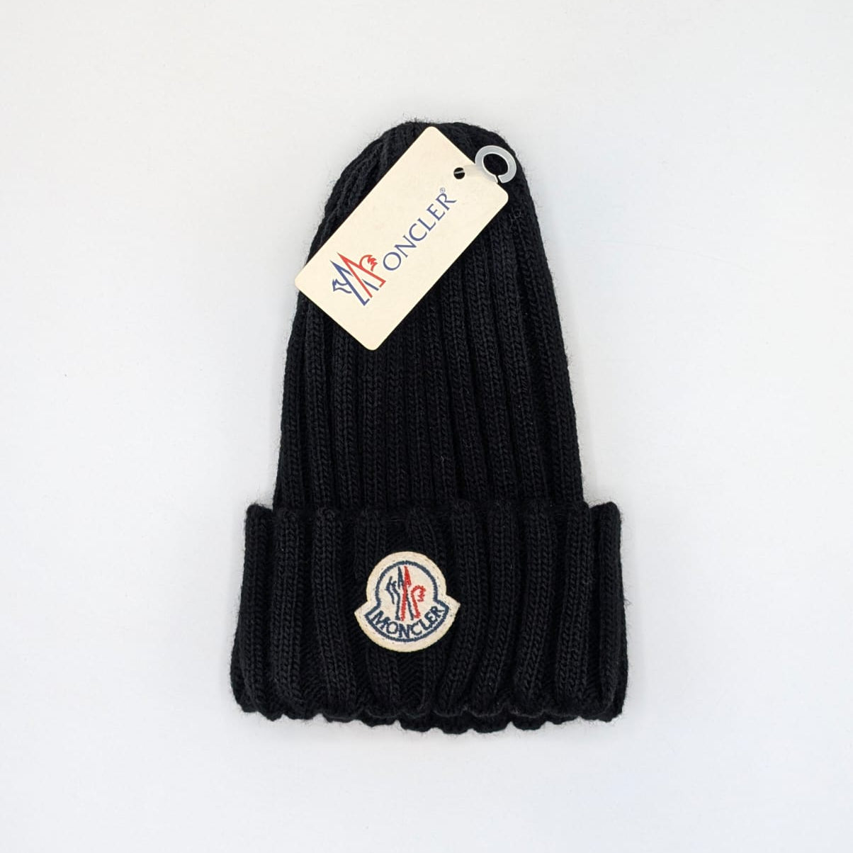 Moncler Logo Ribbed-Knit Wool Beanie
