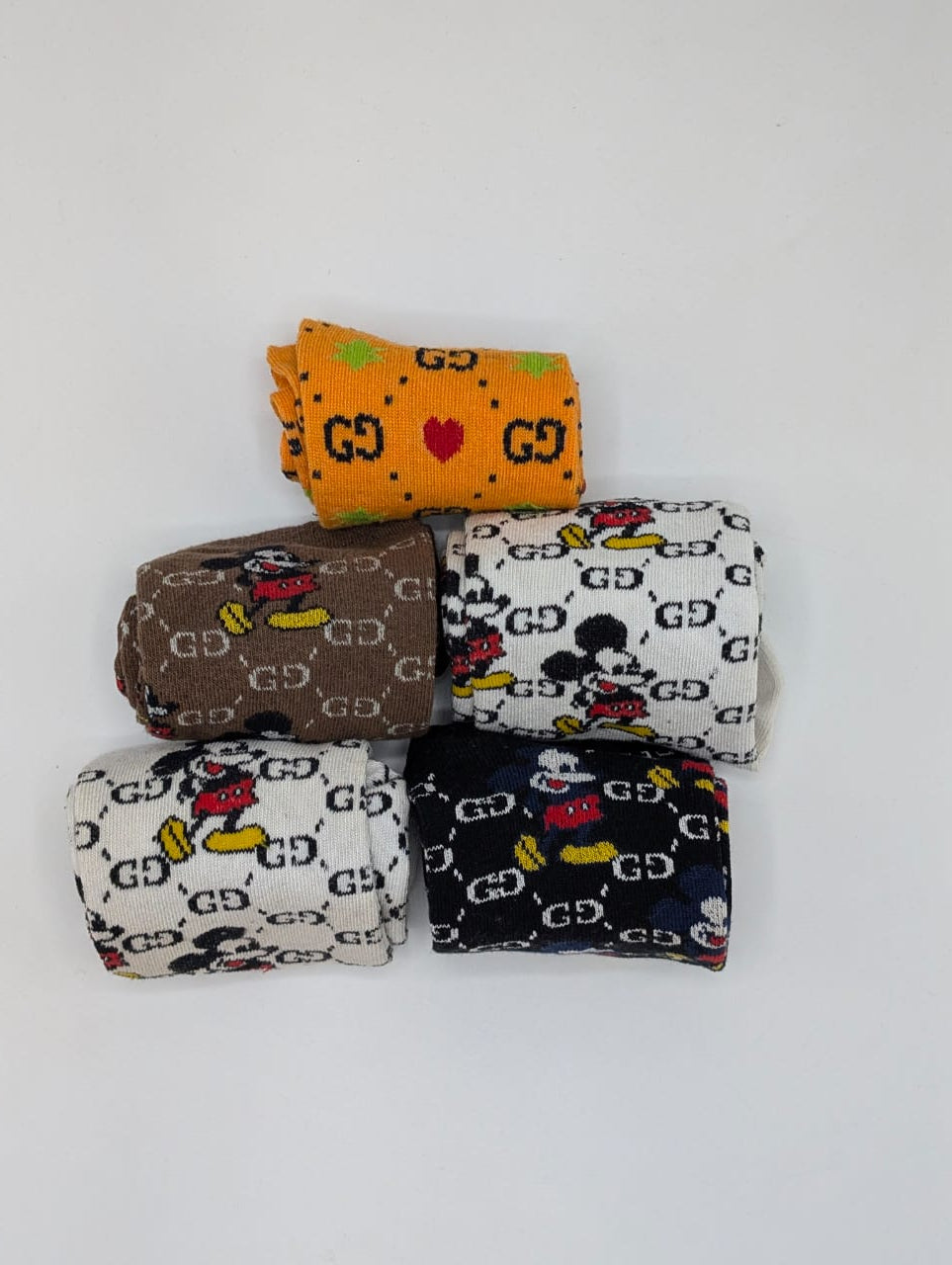 Gucci X mickey mouse socks .