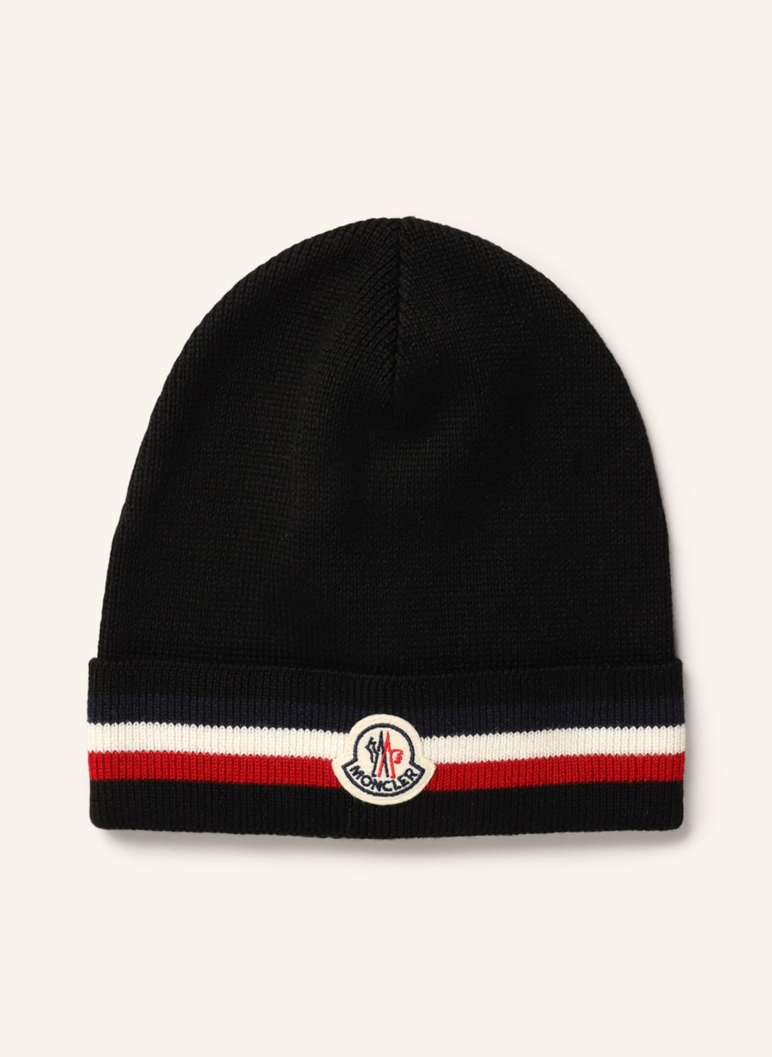 Moncler Tricolor wool beanie