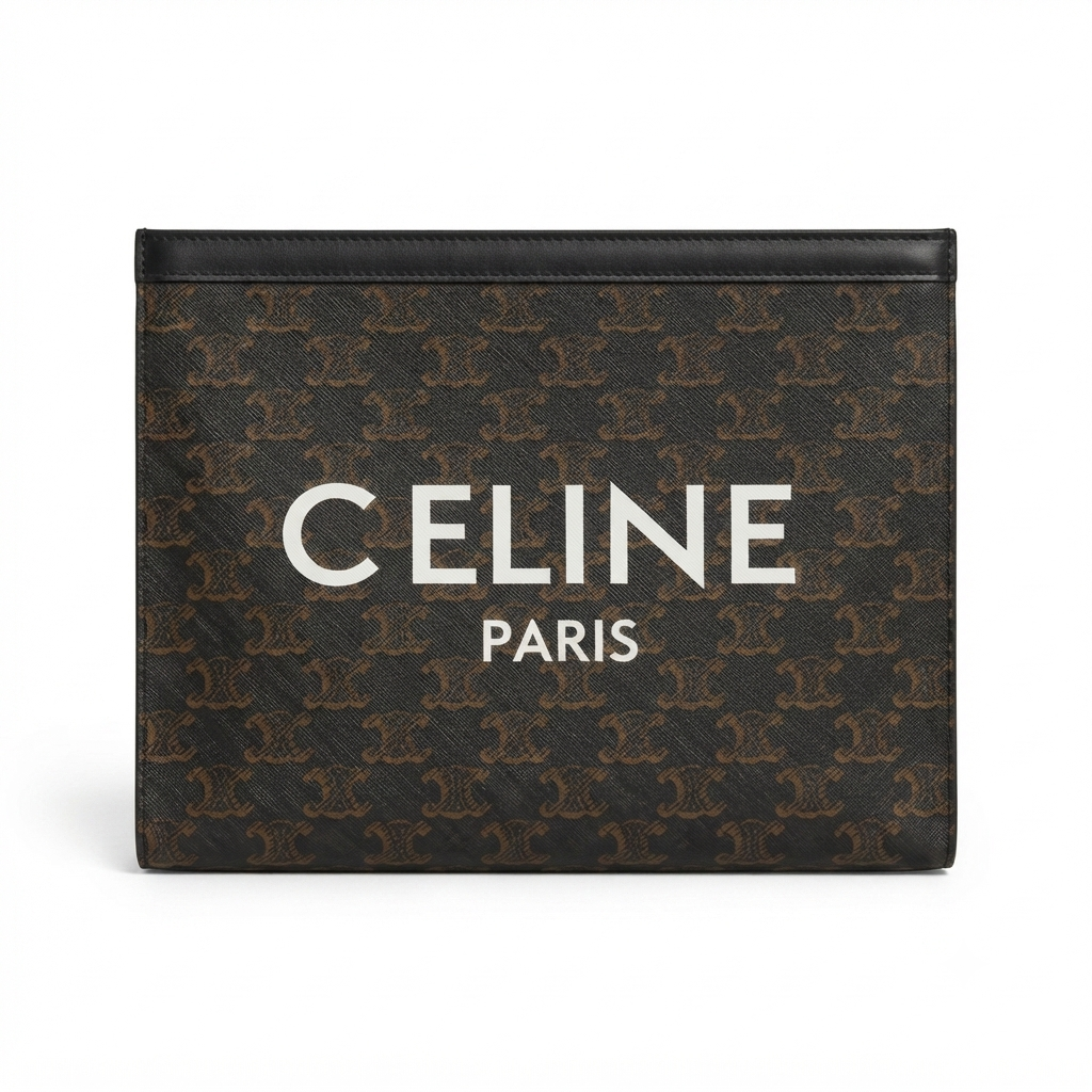 CELINE Pouch Triomphe Canvas
