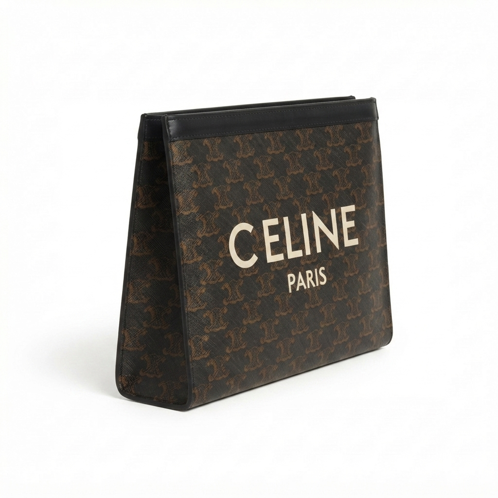 CELINE Pouch Triomphe Canvas