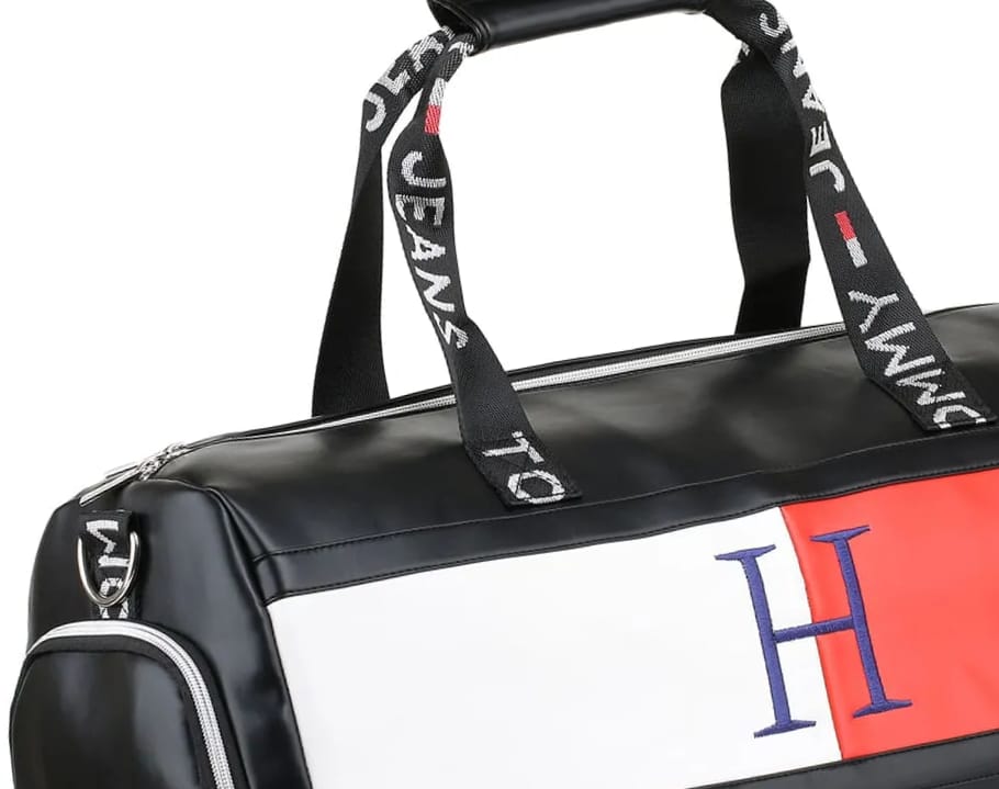 TOMMY HILFIGER BLACK LEATHER