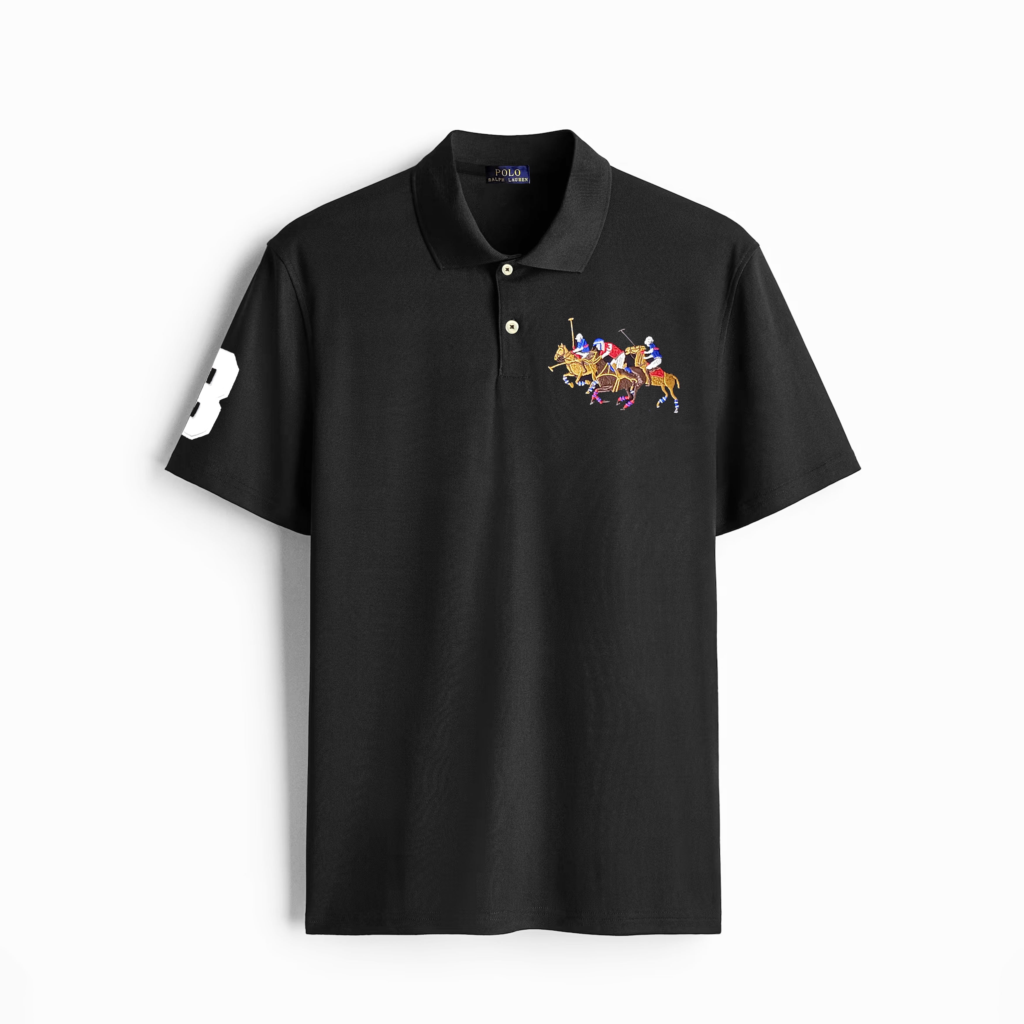 3 Houses Polo Shirt Black 1