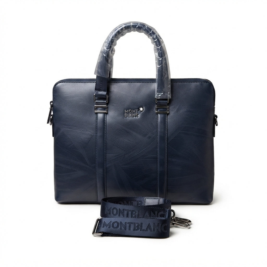 Montblanc dark blue leather