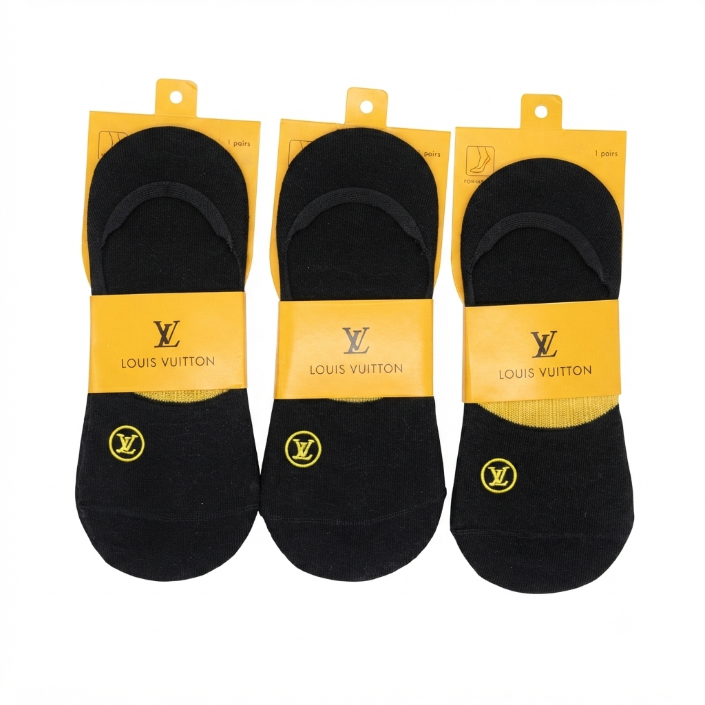 louis vuttion yellow embroidered LV logo