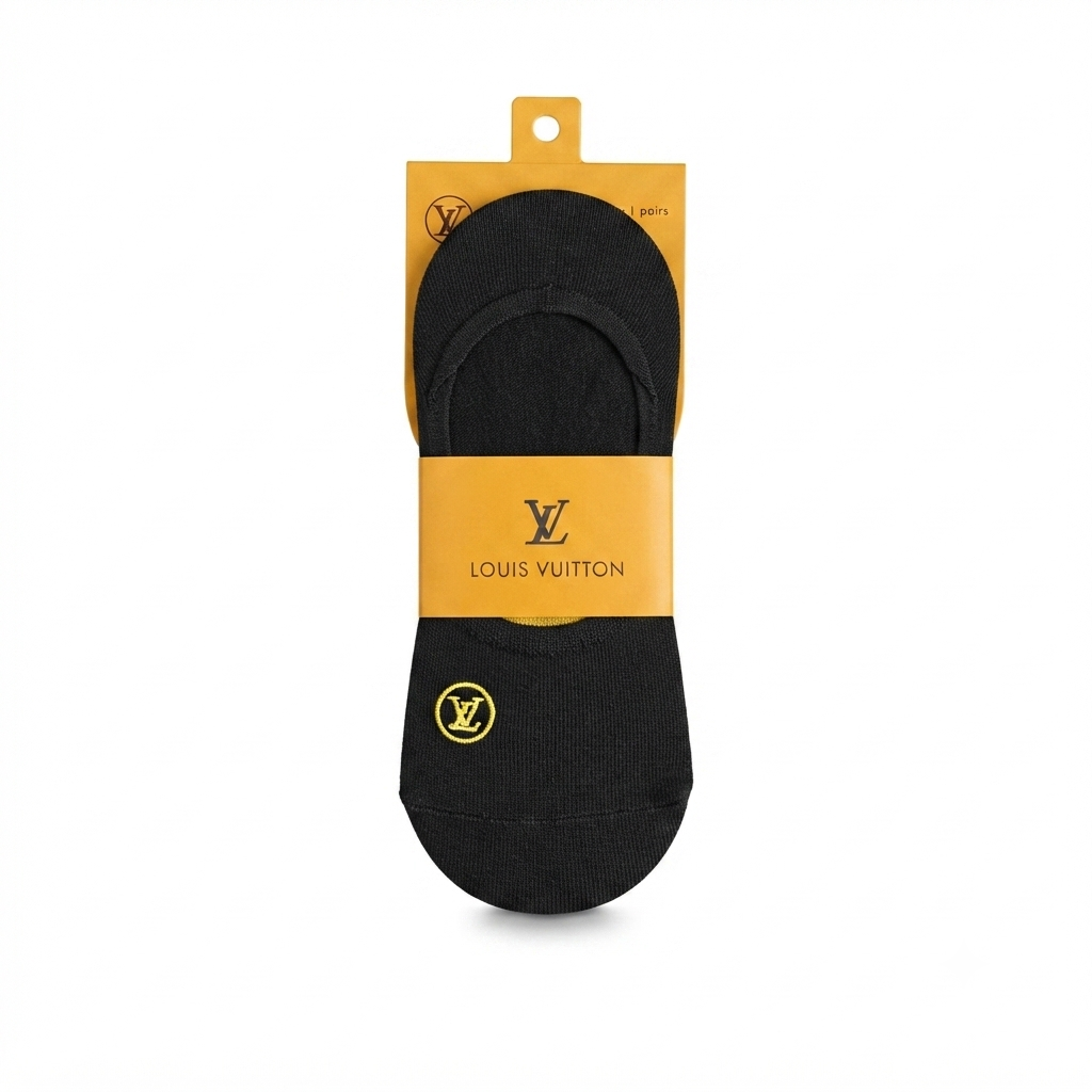 louis vuttion yellow embroidered LV logo
