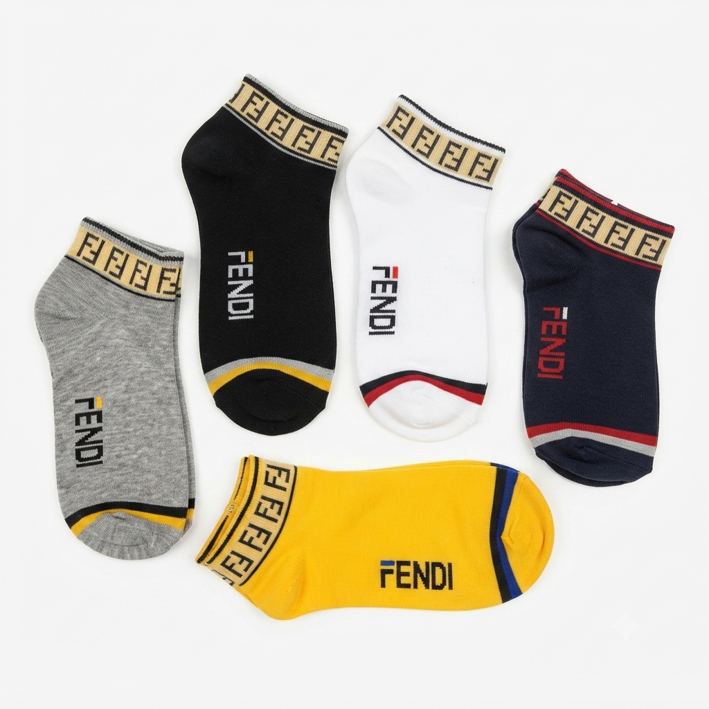 fendi initials logo five-pair set