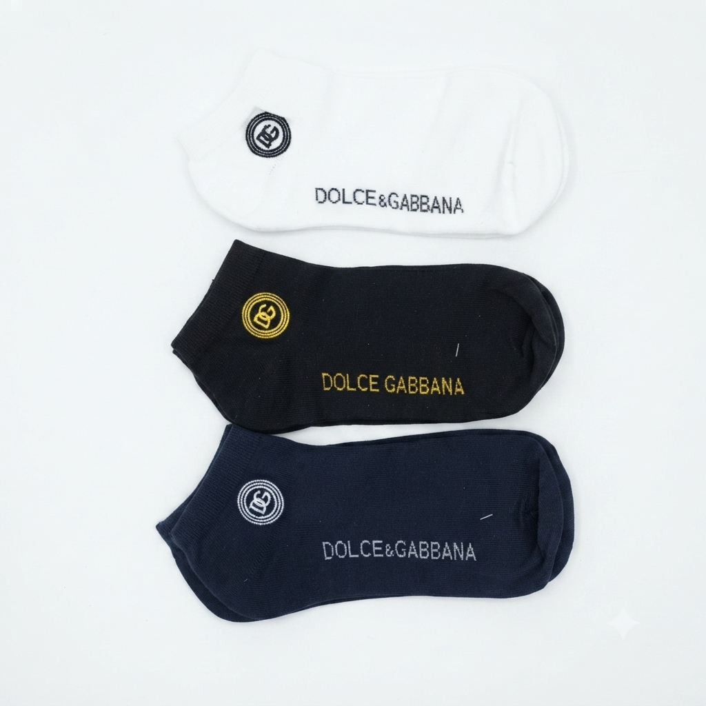 dolce-gabbana initials logo five-pair set