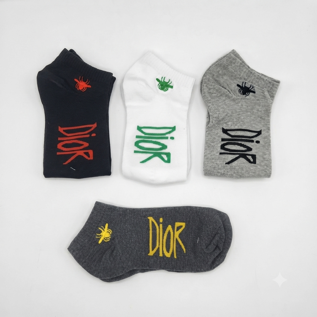 CHRISTIAN DIOR initials spider logo five-pair set