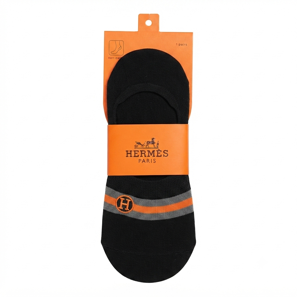 Hermès   "H" embroidered   orange band