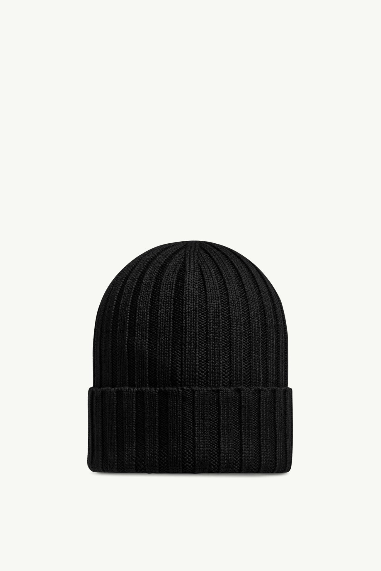 Moncler Logo Ribbed-Knit Wool Beanie