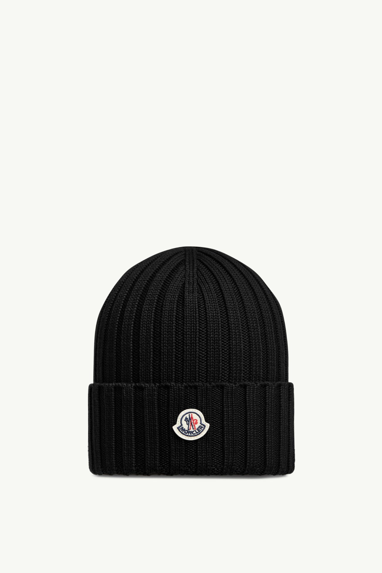 Moncler Logo Ribbed-Knit Wool Beanie