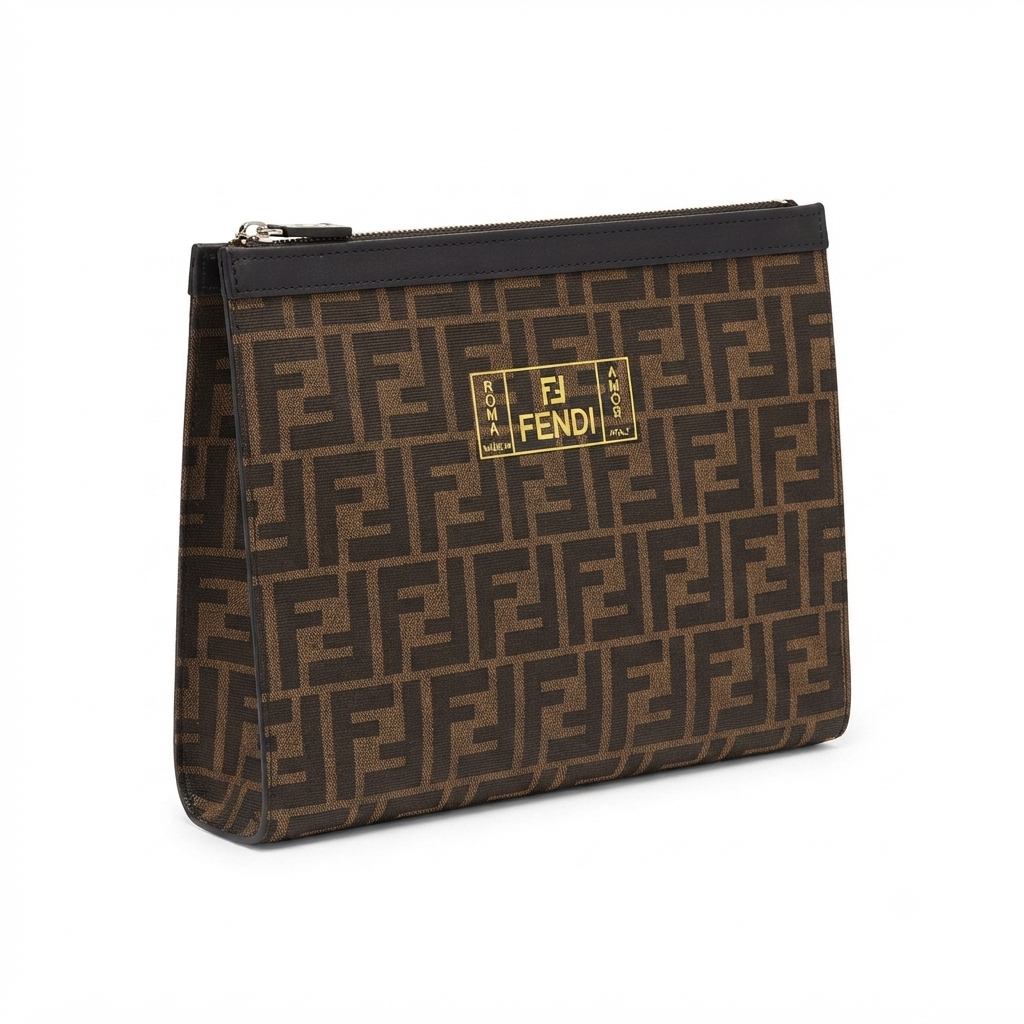 Fendi Zucca pouch  "Roma Amor"