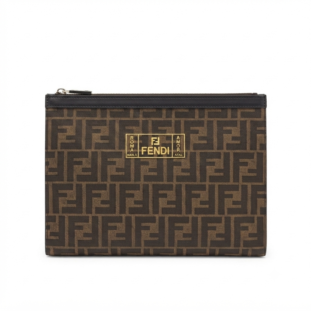 Fendi Zucca pouch  "Roma Amor"